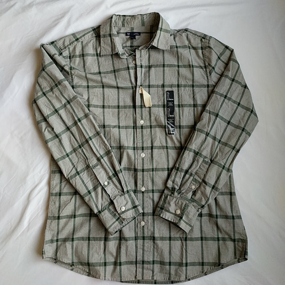 Men's Vintage-Wash Poplin Dress Shirt